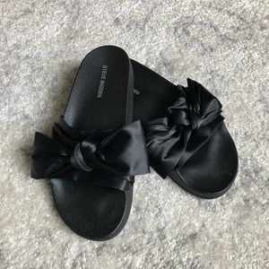 Steve Madden Satin Bow Slides